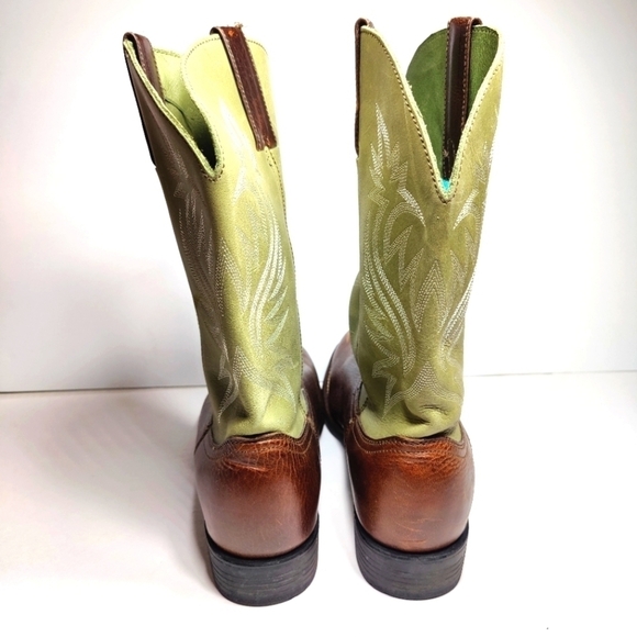 RedHead Men's Cowboy Brown Lime Leather Outdoor Waterproof Boots Size 13M - Picture 8 of 10